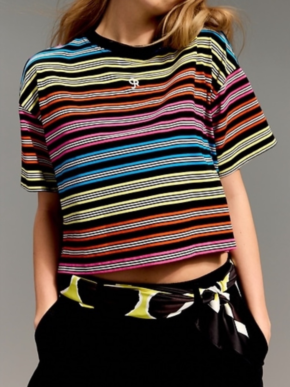 Christopher John Rogers x Old Navy Crop T-shirt | Gradient Rainbow